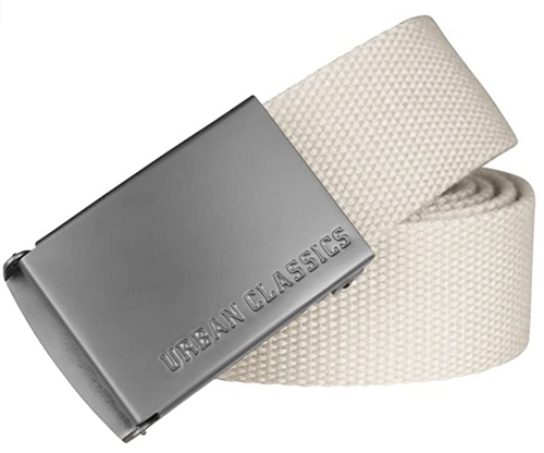 Canvas Belt Cintura con Fibbia Scorrevole in Metallo, Regolabile, 100%