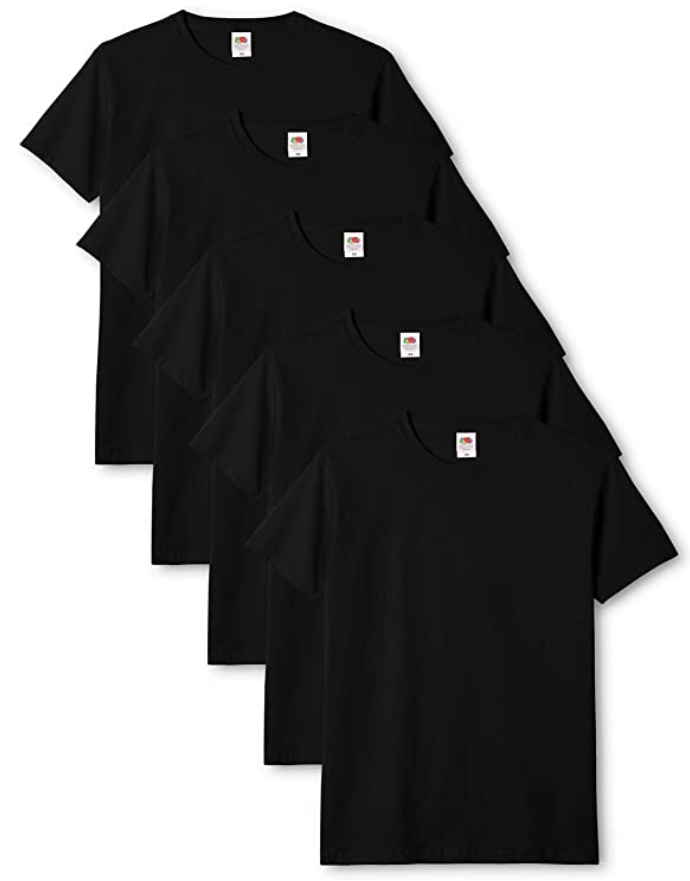 Fruit of the Loom Original T. T-Shirt (Pacco da 5) Uomo