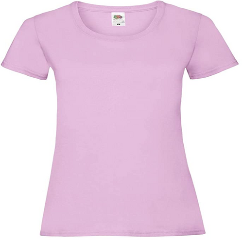 Maglietta Manica Corta Donna T-Shirt Cotone Fruit of The Loom Ladies Valueweight