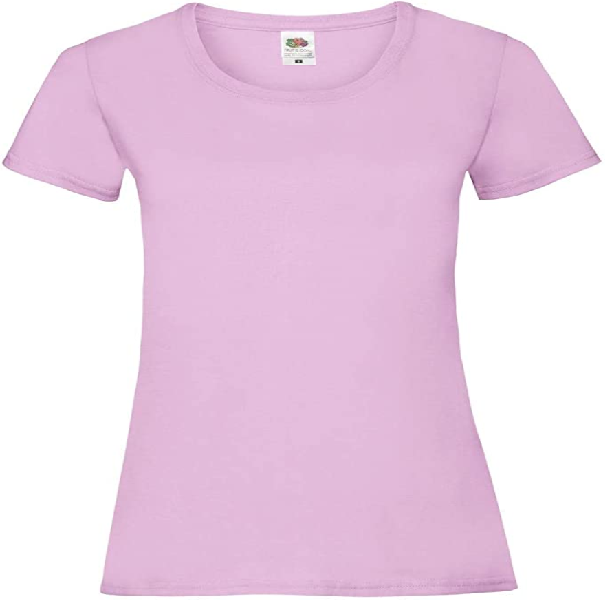 Maglietta Manica Corta Donna T-Shirt Cotone Fruit of The Loom Ladies Valueweight