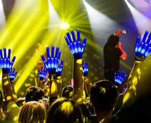 Load image into Gallery viewer, Yuccer Guanti LED Luminosi Adulti Colorate Lampeggianti Guanti Fluorescenti LED Gloves per Halloween Disco Carnevale Neon Feste Natale Club Glow Party Regali